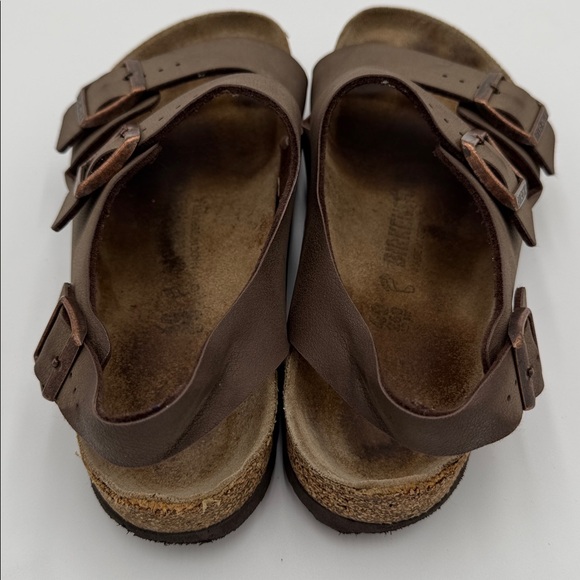 Birkenstock Arizona Oiled Leather Sandals Brown Copper Buckles Size 40 (M7/W9) - Picture 5 of 8